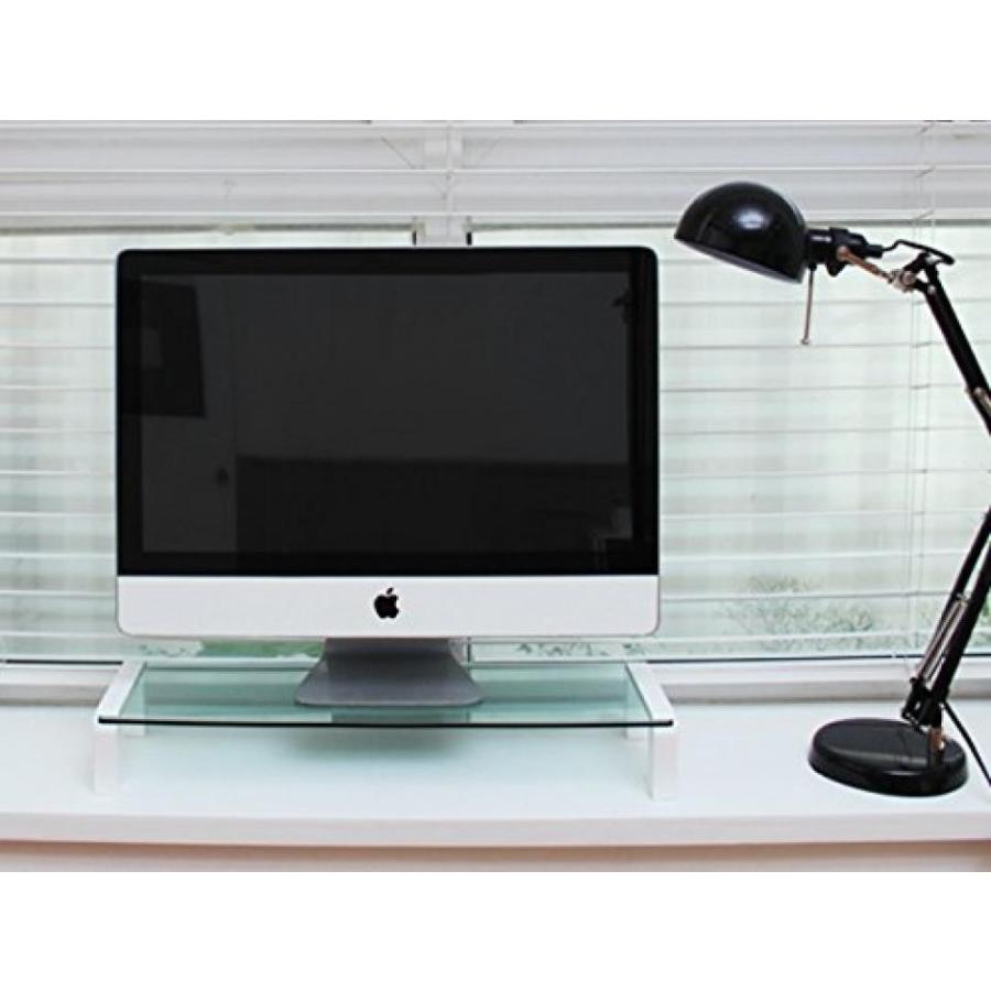 全国送料無料 パソコン ストレージ i-ブリッジ MC 500 5 mm 強化ガラスのラップトップ モニター スタンド スリム ユニバーサル マルチ メディア スタンドiMac