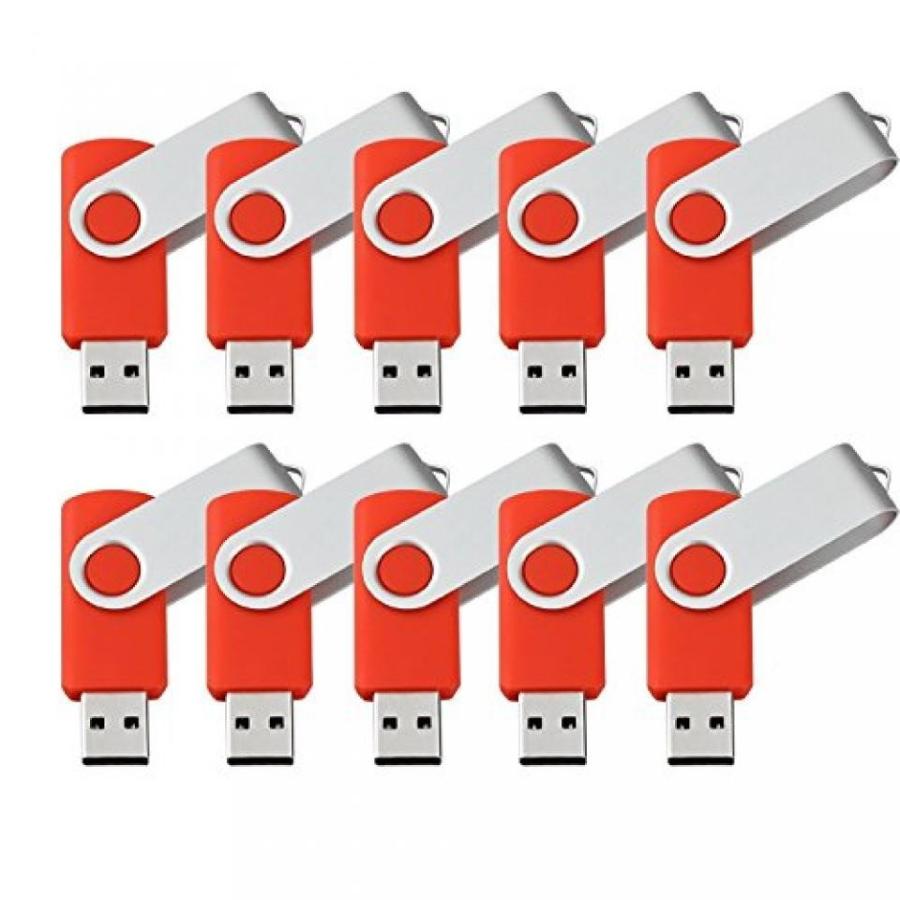 全国送料無料 パソコン ストレージ Avakee 高速 10 個入り 8 GB キーチェーン スタイルの USB 3.0 のフラッシュ金属製回転式フラッシュ ドライブ (10 パック)