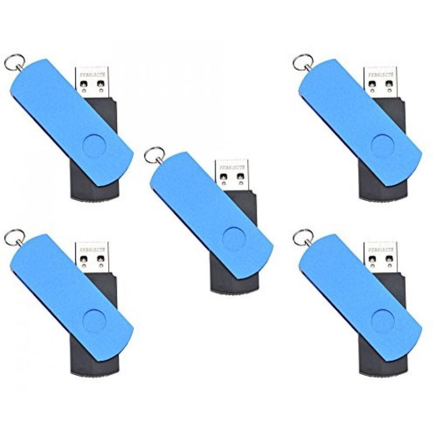 全国送料無料 パソコン ストレージ FEBNISCTE 5 パック ユーロ スイベル USB3.0 フラッシュ メモリ ドライブ