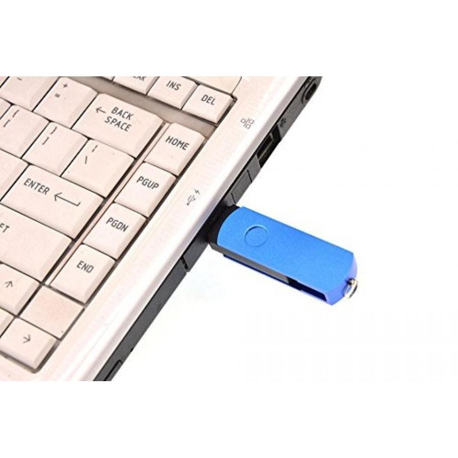 全国送料無料 パソコン ストレージ FEBNISCTE 5 パック ユーロ スイベル USB3.0 フラッシュ メモリ ドライブ