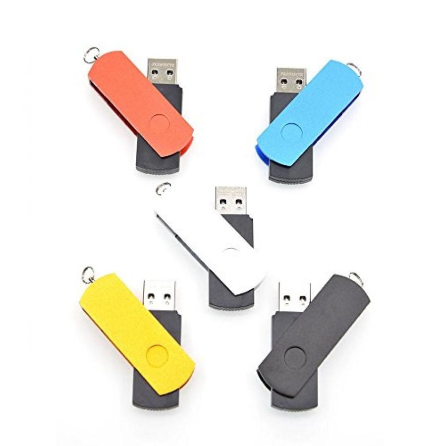 全国送料無料 パソコン ストレージ FEBNISCTE 5 パック ユーロ スイベル USB3.0 フラッシュ メモリ ドライブ
