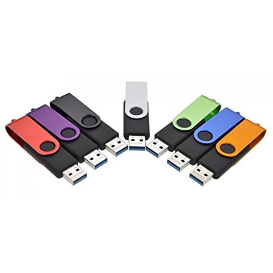 全国送料無料 パソコン ストレージ FEBNISCTE 5 点セット回転カラフルな USB3.0 8 ギガバイト 16 ギガバイト 32 ギガバイト 64 GB フラッシュ ドライブ