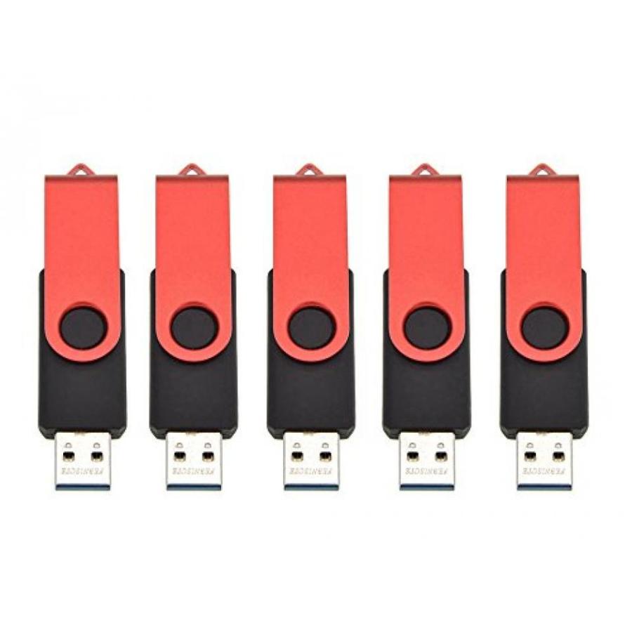 全国送料無料 パソコン ストレージ FEBNISCTE 5 点セット回転カラフルな USB3.0 8 ギガバイト 16 ギガバイト 32 ギガバイト 64 GB フラッシュ ドライブ
