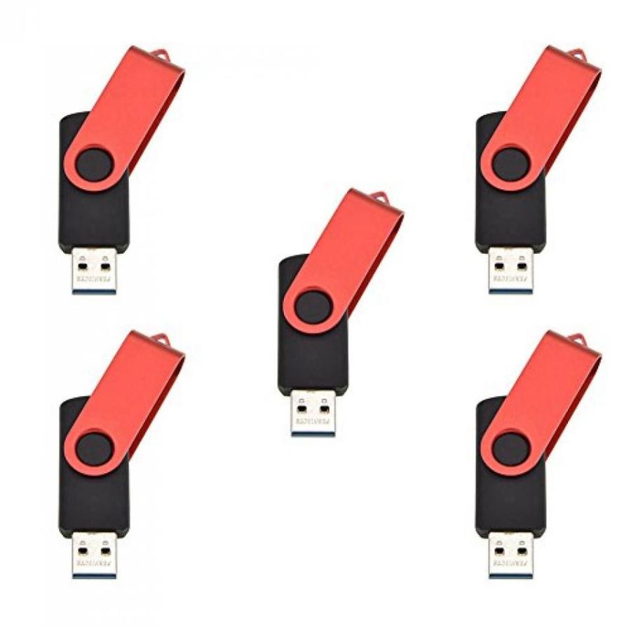 全国送料無料 パソコン ストレージ FEBNISCTE 5 点セット回転カラフルな USB3.0 8 ギガバイト 16 ギガバイト 32 ギガバイト 64 GB フラッシュ ドライブ