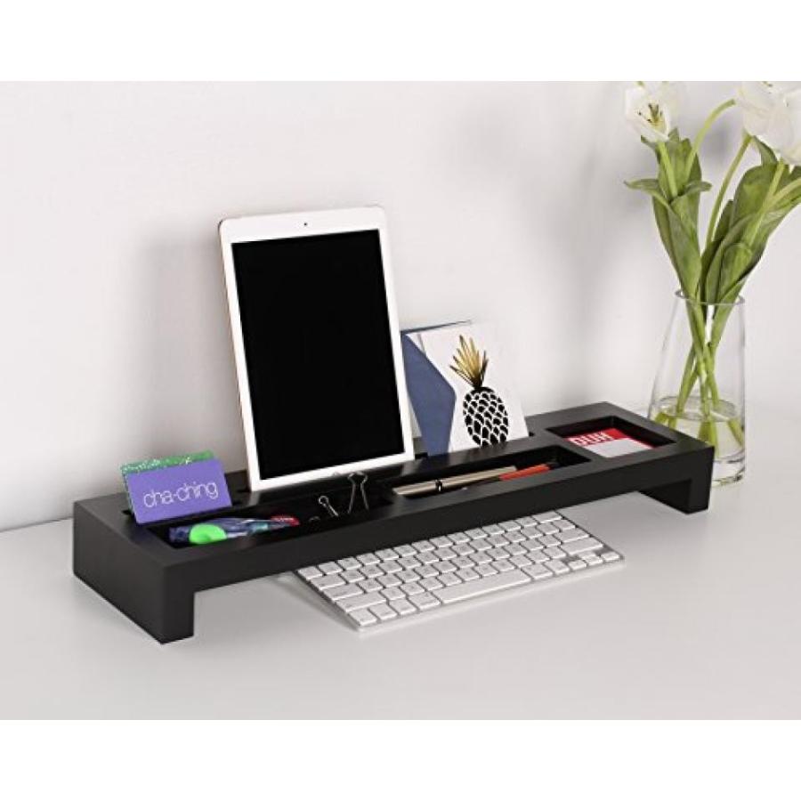 全国送料無料 パソコン ストレージ ケイトとローレル ・ ブリッグス木デスクトップ主催者キーボード橋