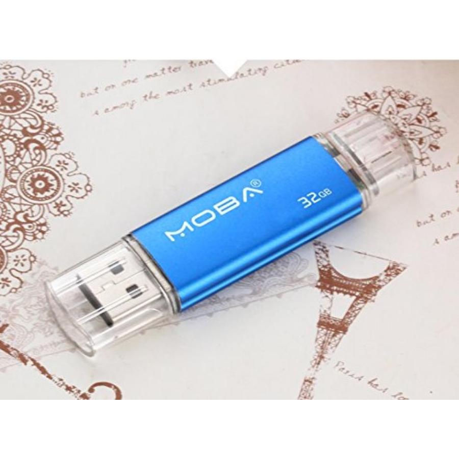 全国送料無料 パソコン ストレージ 近くには Aller 32 GB デュアル USB フラッシュ ドライブ U ディスク - ブルー