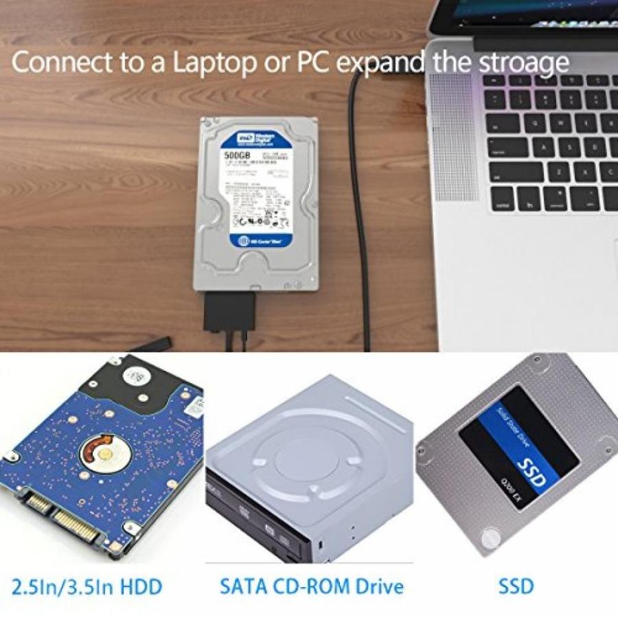 全国送料無料 パソコン PC SSD ソリッドステートドライブ SATA アダプタ ケーブル， SATA ポータブル アダプター サポート UASP SATA I II III