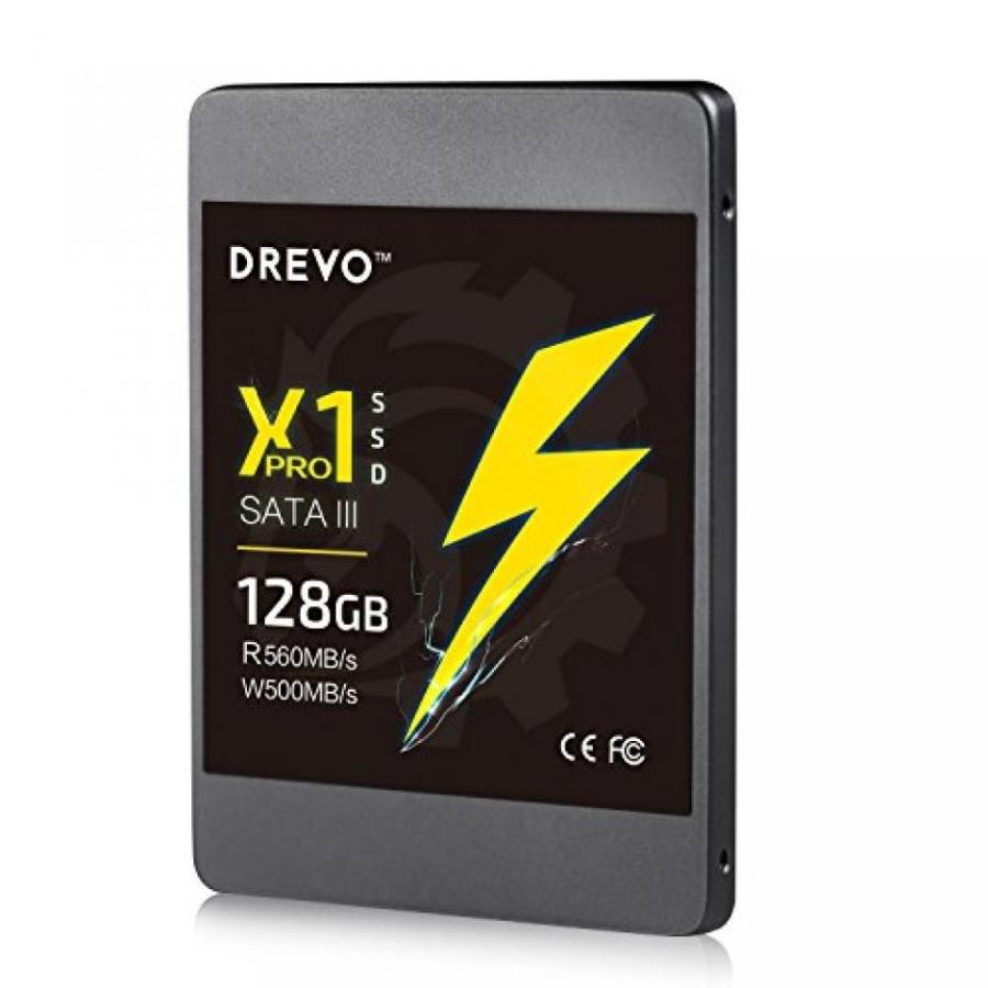 全国送料無料 パソコン ストレージ DREVO 128 GB SSD 内蔵ソリッドステート ドライブ 2.5 インチ SATA III X1 PRO