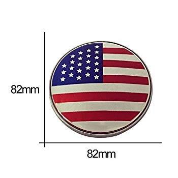 送料無料 Vemblem 2pcs USA America United States Face Round 82mm Emblem Badge Re ボンネットピン