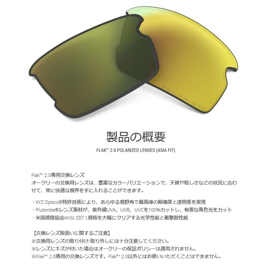 日本正規品 オークリー（OAKLEY）フラック ２．０ 交換 レンズ FLAK 2.0 Polarized 101-487-013 【交換レンズ】【レンズ単品】【偏光】｜yuuyuusports｜02