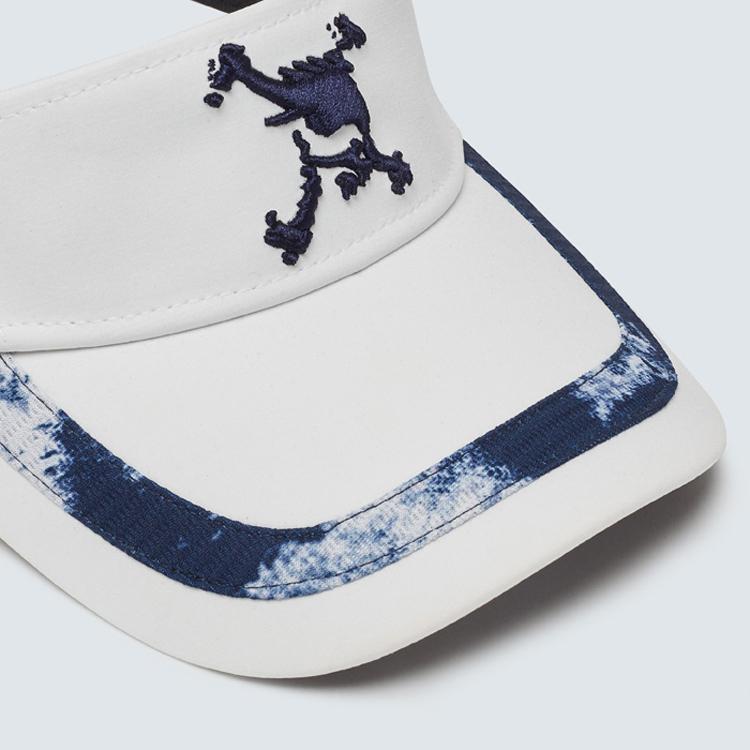 OAKLEY★オークリー★刺繍ロゴ★つば付き★ニットサンバイザー★ゴルフgolf Oakley - OAKLEY☆オークリー☆刺繍ロゴ☆つば付き☆ニットサン