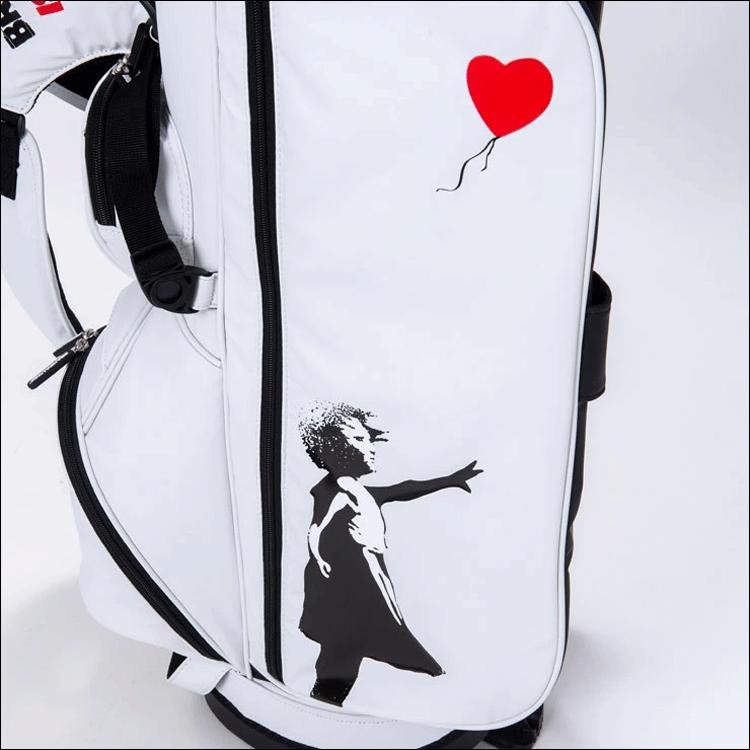 新作入荷!!  バンクシー スタンド キャディバッグ BACB-02S 【Banksy】【Flower Bomber】【Balloon Girl】【9.0型】【スタンド式】【キャディーバッグ】