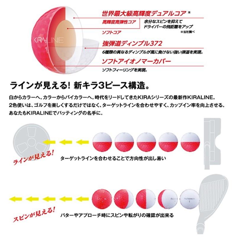 kasco（キャスコ） KIRA LINE（キラライン）ゴルフボール 半ダース 2
