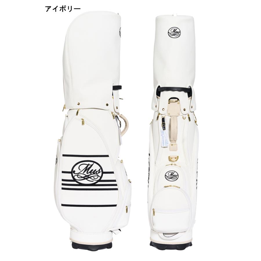 M・Uスポーツ　キャンバス風キャディバッグ　アイボリー　63,800円 M・U SPORTS MU SPORTS MU スポーツ キャディバッグ ゴルフ