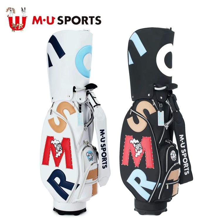 M・U SPORTS MU SPORTS MU スポーツ 大胆ロゴ柄 キャディバッグ M・U SPORTS MU SPORTS MU スポーツ 大胆ロゴ柄 キャディバッグ
