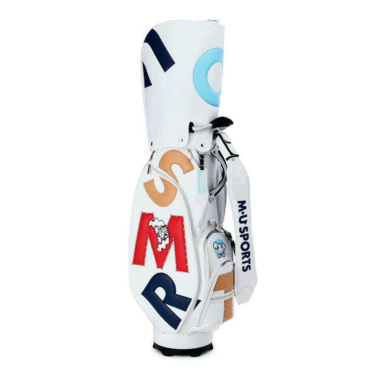 M・U SPORTS MU SPORTS MU スポーツ 大胆ロゴ柄 キャディバッグ M・U SPORTS MU SPORTS MU スポーツ 大胆ロゴ柄 キャディバッグ