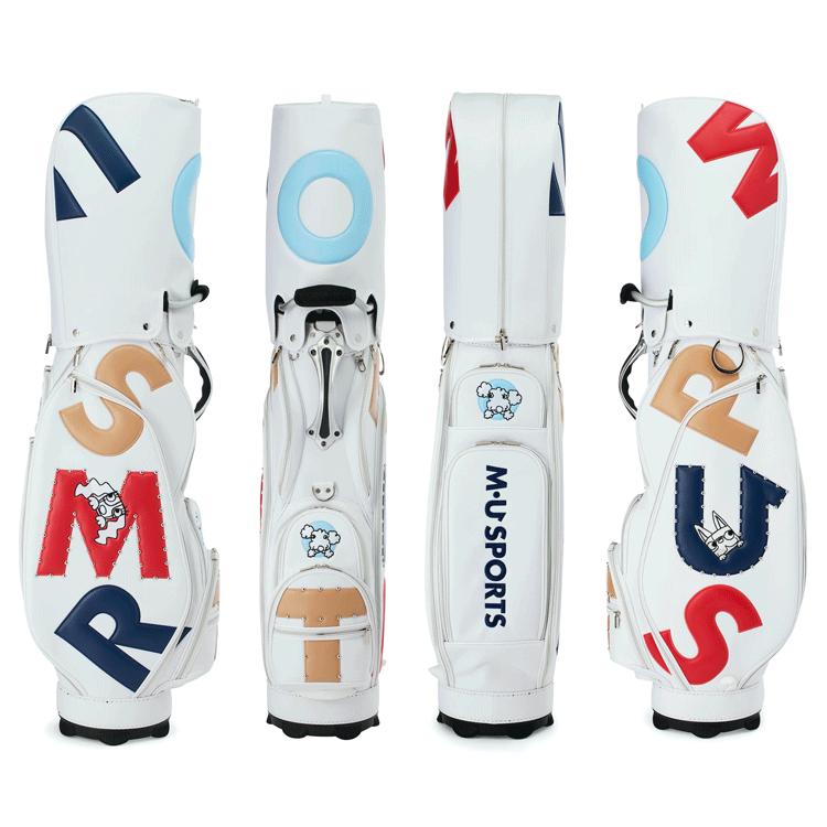 M・U SPORTS MU SPORTS MU スポーツ 大胆ロゴ柄 キャディバッグ M・U SPORTS MU SPORTS MU スポーツ 大胆ロゴ柄 キャディバッグ