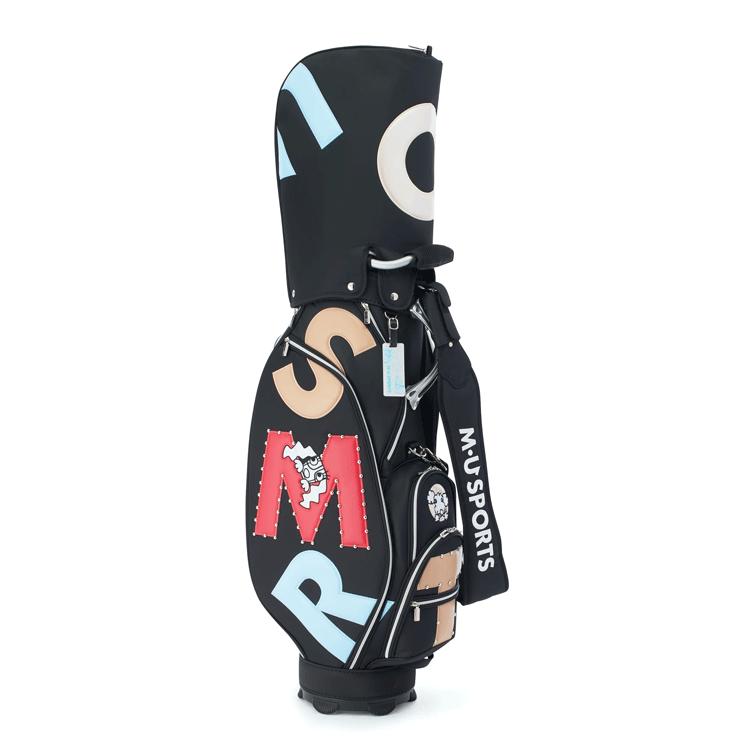 M・U SPORTS MU SPORTS MU スポーツ 大胆ロゴ柄 キャディバッグ M・U SPORTS MU SPORTS MU スポーツ 大胆ロゴ柄 キャディバッグ