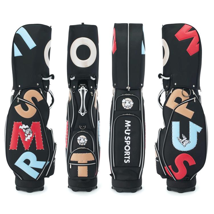 M・U SPORTS MU SPORTS MU スポーツ 大胆ロゴ柄 キャディバッグ M・U SPORTS MU SPORTS MU スポーツ 大胆ロゴ柄 キャディバッグ