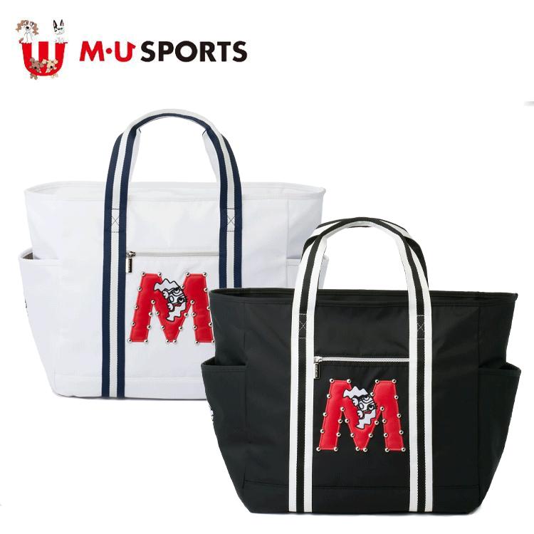 M・U SPORTS MU SPORTS MU スポーツ 大胆ロゴ柄 トート型 ボストン