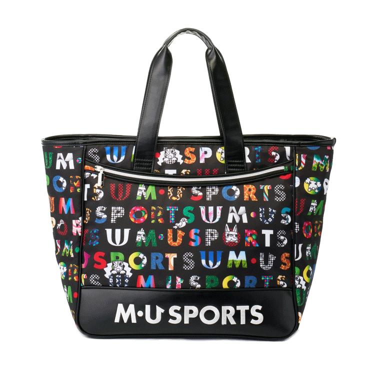 MU SPORTS MU スポーツ カラフルロゴ プリント 総柄 ボストンバッグ ゴルフバッグ ボストン 703J1208 【バッグ】【M・U