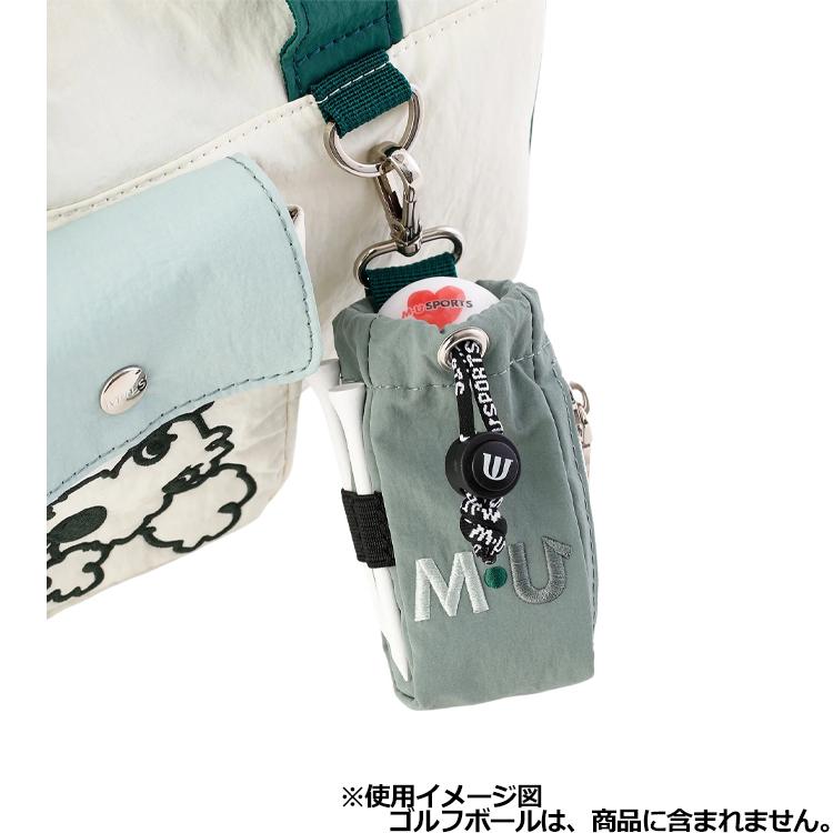 M.U SPORTS エムユースポーツ  2way カートポーチ アーモ刺繍 ブルー系  [240101439135] ゴルフウェア ストスト M.U SPORTS エムユースポーツ 2way カートポーチ アーモ刺繍