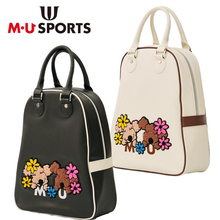M.U SPORTS ハンドバッグ 2WAY 動物イラスト　ゴルフバック 大容量 M・U SPORTS MU SPORTS MU スポーツ 30th anniversary ボタニカル