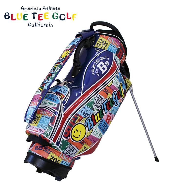 BLUE TEE GOLF ワッペン柄 スタンド式 キャディバッグ 9型 BTG BLUE TEE GOLF ワッペン柄 スタンド式 キャディバッグ 9型 BTG