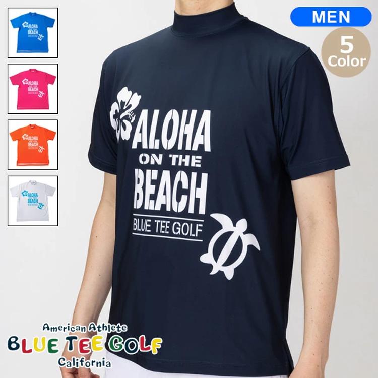 BLUE TEE GOLF ブルーティーゴルフ メンズ 半袖モックネック