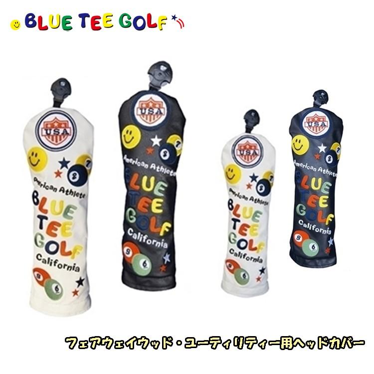 【即納】 ブルーティーゴルフ フェアウェイウッド用 ユーティリティー用 ヘッドカバー スマイル ＆ ピンボール 【BLUE TEE GOLF】【SMILE ＆ PINBALL】｜yuuyuusports