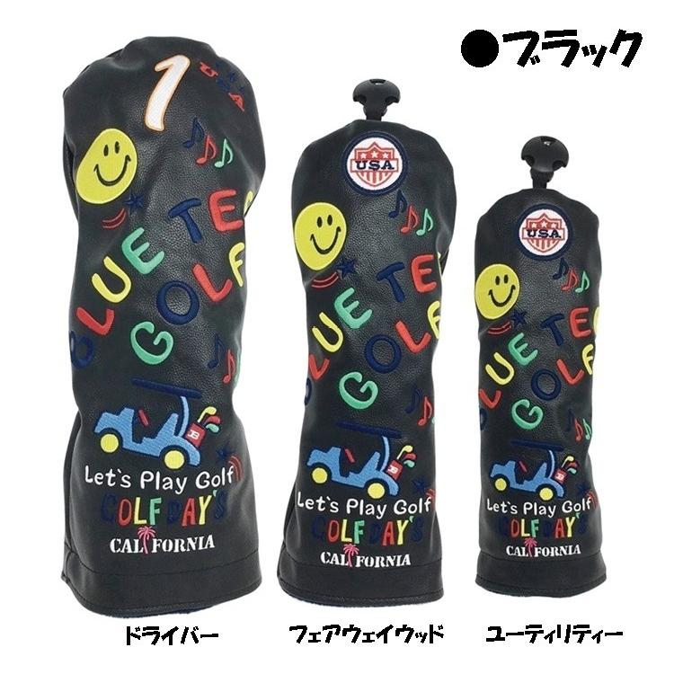 ブルーティーゴルフ ヘッドカバー スマイル ＆ カート ドライバー用 フェアウェイウッド用 ユーティリティー用 【BLUE TEE GOLF】【SMILE ＆ CART】｜yuuyuusports｜04