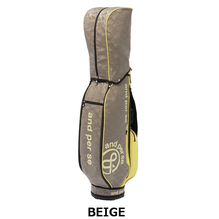 新品 and per se アンパスィ ジャカードツイル キャディバッグ WH 新品 and per se アンパスィ ジャカードツイル キャディバッグ