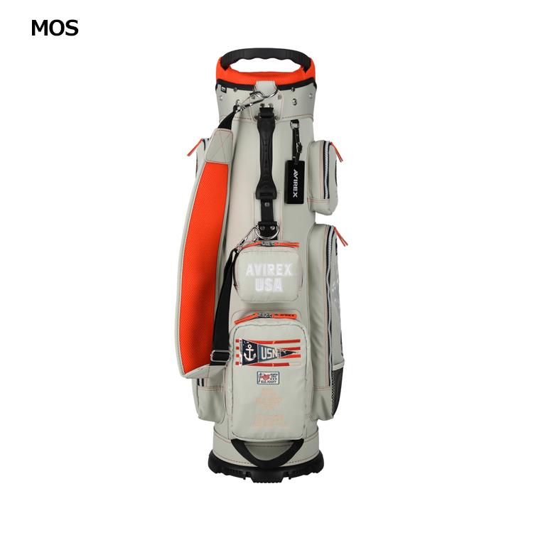 未使用 アビレックス AVIREX ゴルフ キャディバッグ 白 軽量 カード型 アビレックス ゴルフ AVIREX GOLF 軽量迷彩ジャガード スタンド