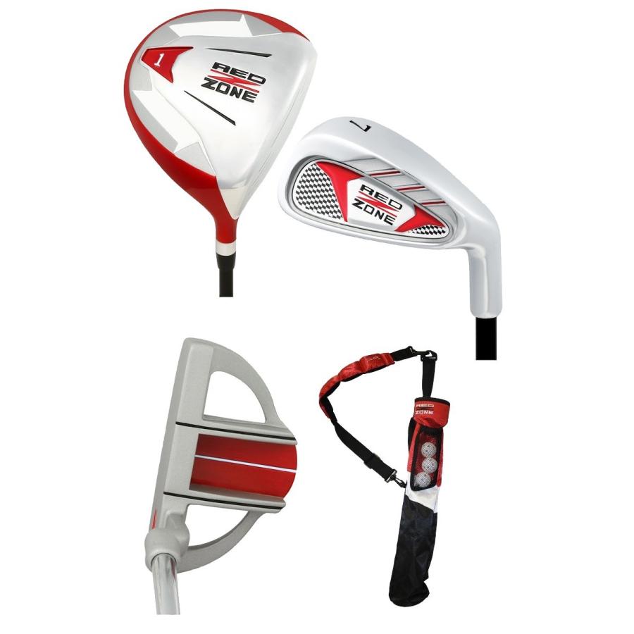 即納】RED ZONE ジュニア ゴルフ セット 3本セット バッグ付 即納】RED ZONE ジュニア ゴルフ セット 3本セット バッグ付
