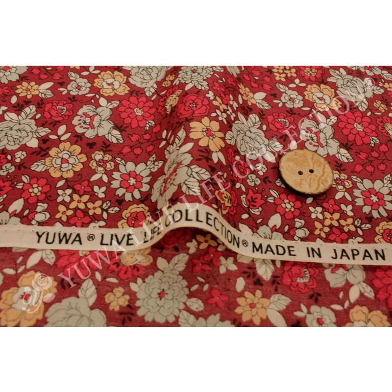YUWA 有輪商店 生地 花柄 薄手 60ローン graceful flowers シャモニー  