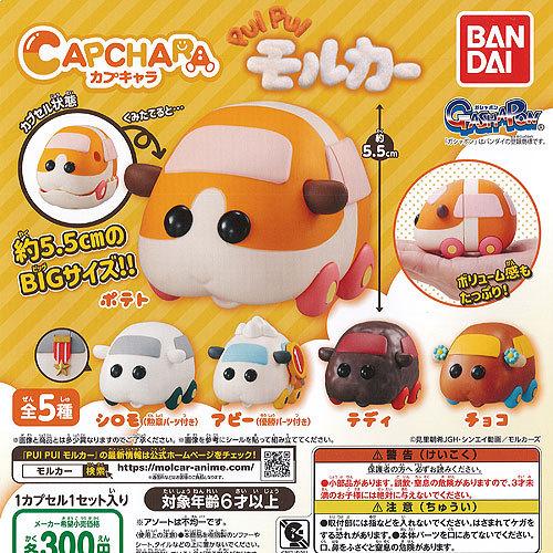 カプキャラ Pui Pui モルカー 全5種セット 9月予約 バンダイ ガチャポン ガチャガチャ ガシャポン 食玩 プライズ カプセル