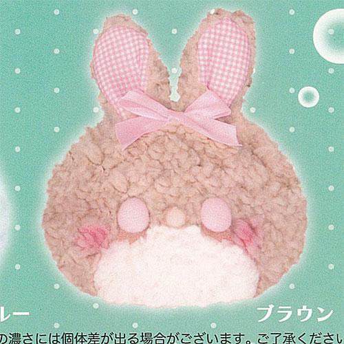 Kushurme くしゅるむ ふわふわ うさぎ ポーチ 6：ブラウン Qualia