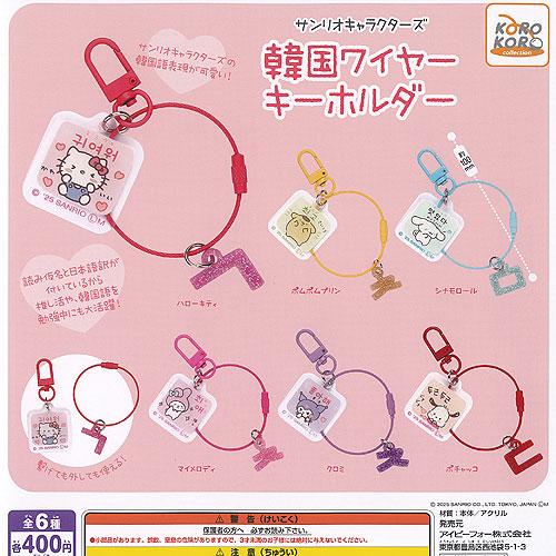 サンリオ キャラクターズ 韓国 ワイヤー キーホルダー 全6種+