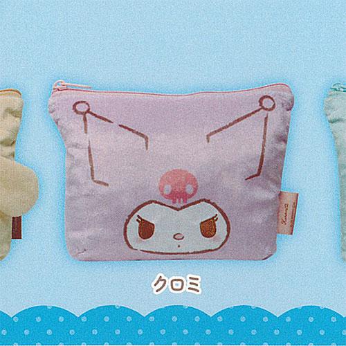 サンリオ キャラクターズ ふわふわ FACE 台形 ポーチ 4：クロミ