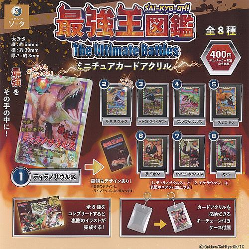 最強王図鑑 ミニチュア カード アクリル 全8種+ディスプレイ台紙セット