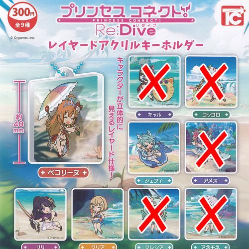 プリンセスコネクト 両面アクリルキーホルダー6点セット プリンセスコネクト Re Dive レイヤード アクリル キーホルダー / 4種