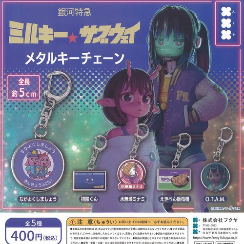 銀河特急 ミルキーサブウェイ メタル キーチェーン 全5種+ディスプレイ