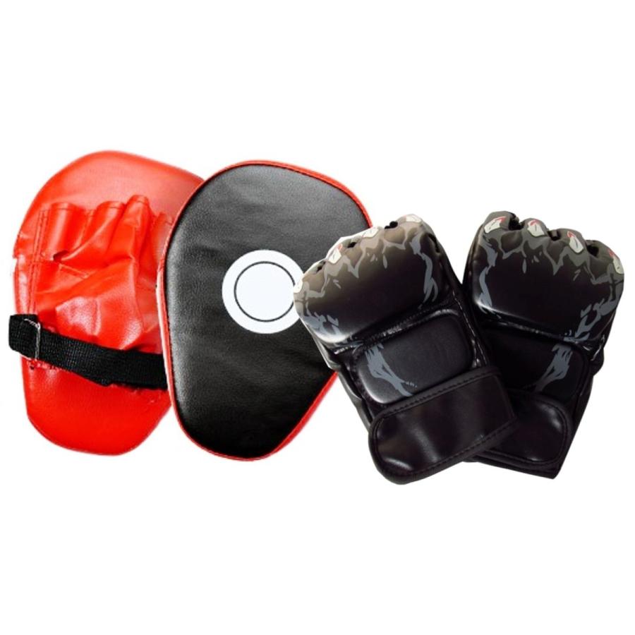 パンチングミットセット 赤黒