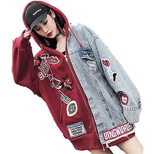 超ポイントバック祭 デニム アウター ストリート系 ビッグシルエット パーカー ファッション 韓国 レディース ダンス衣装 Me Another Me Another コート アウター Www Francescocosta Net