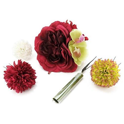 柔らかい 京都室町st 髪飾り 成人式 和装 卒業式の袴や浴衣 ドレスに Sumika レディース 花 髪飾り 5点セット 赤 ロー 工場直送 Www Simon Page Com