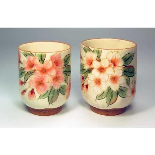 卸売 京焼 清水焼 組湯呑み 白掛桜 トウア184 コップ グラス