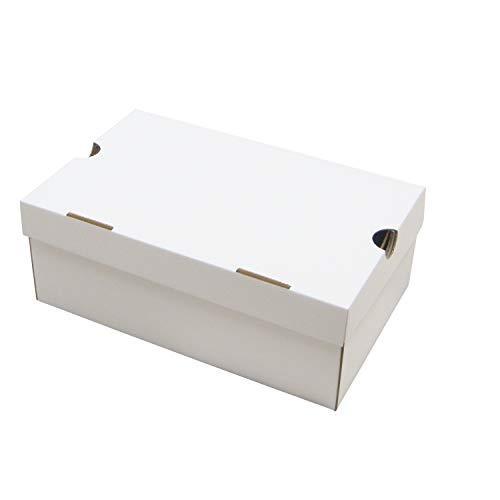 【おトク】 （シューズボックス 10枚セット 白 NO2（310×200×120） 靴箱[Ｎ式タイプ] ダンボール 1足 靴収納ボックス 段ボール 収納ケース