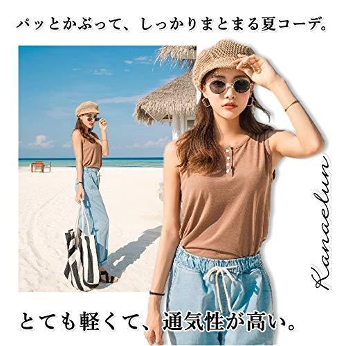 カナエルン レディース 麦わら帽子 つば広 キャスケット 大きいサイズ 帽子 Uv 折りたたみ 日よけ 帽子 紫 ５５ 以上節約