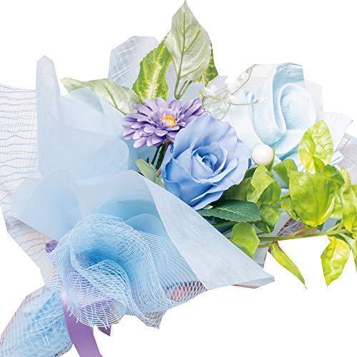 安いオンラインサイト ユメギフト 泉州タオルフラワー 花束 M ハンドタオル タオルハンカチ ハンドメイド 日本製 選べる4色 ブルー オンラインで最も安いオファー Vakhuis Net