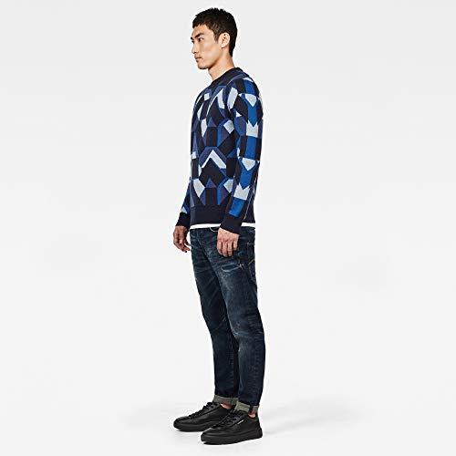値引きする 長袖 メンズ ポリアクリル ウール セーター ニット ジースターロゥ Raw G Star 黒 Sweater Knitted Mimesis 青 ニット セーター Michiganestateplanning Com